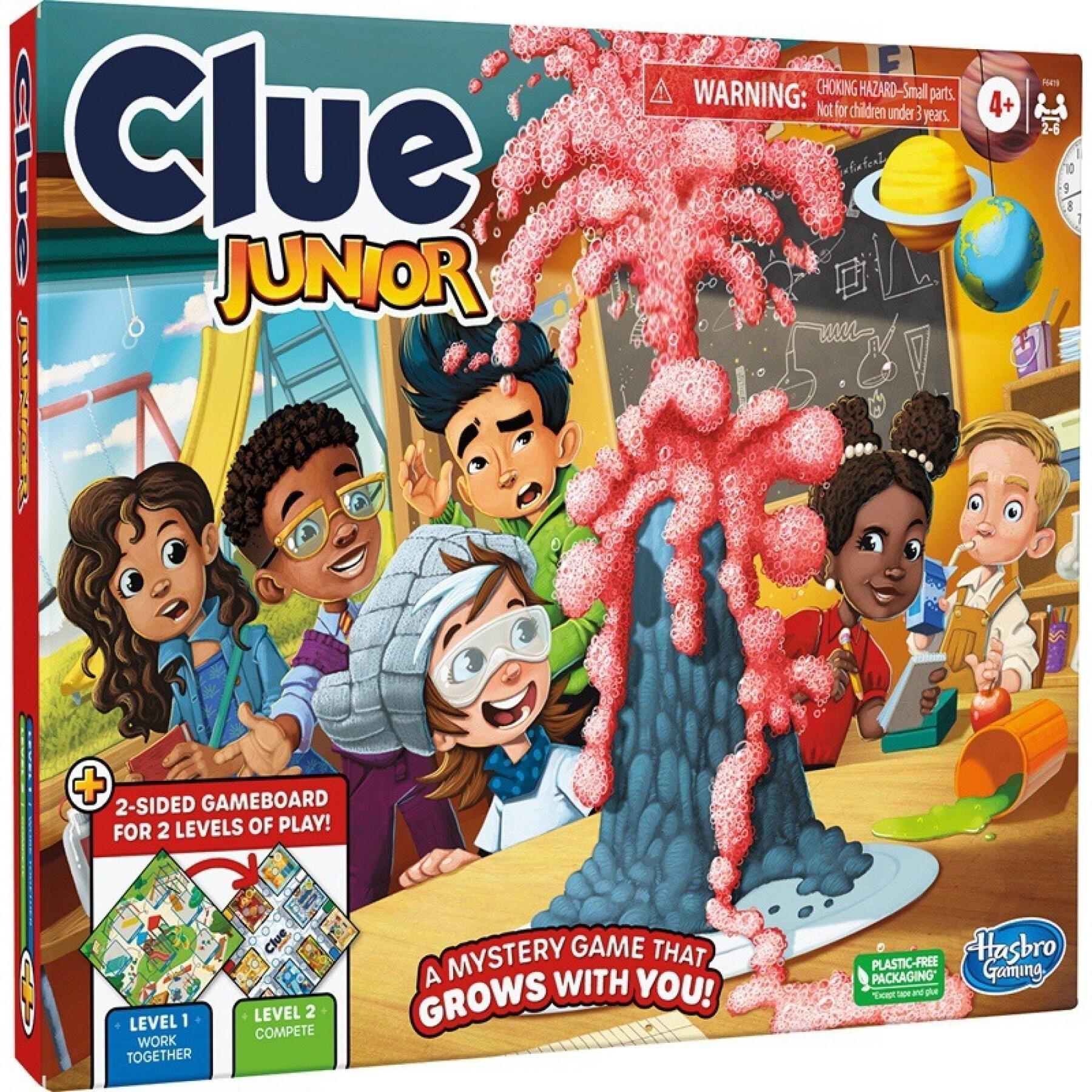 Clue Junior, plateau de jeu réversible, 2 jeux en 1, jeu d'enquête Clue  pour jeunes enfants, jeux de plateau pour enfants, jeux junior