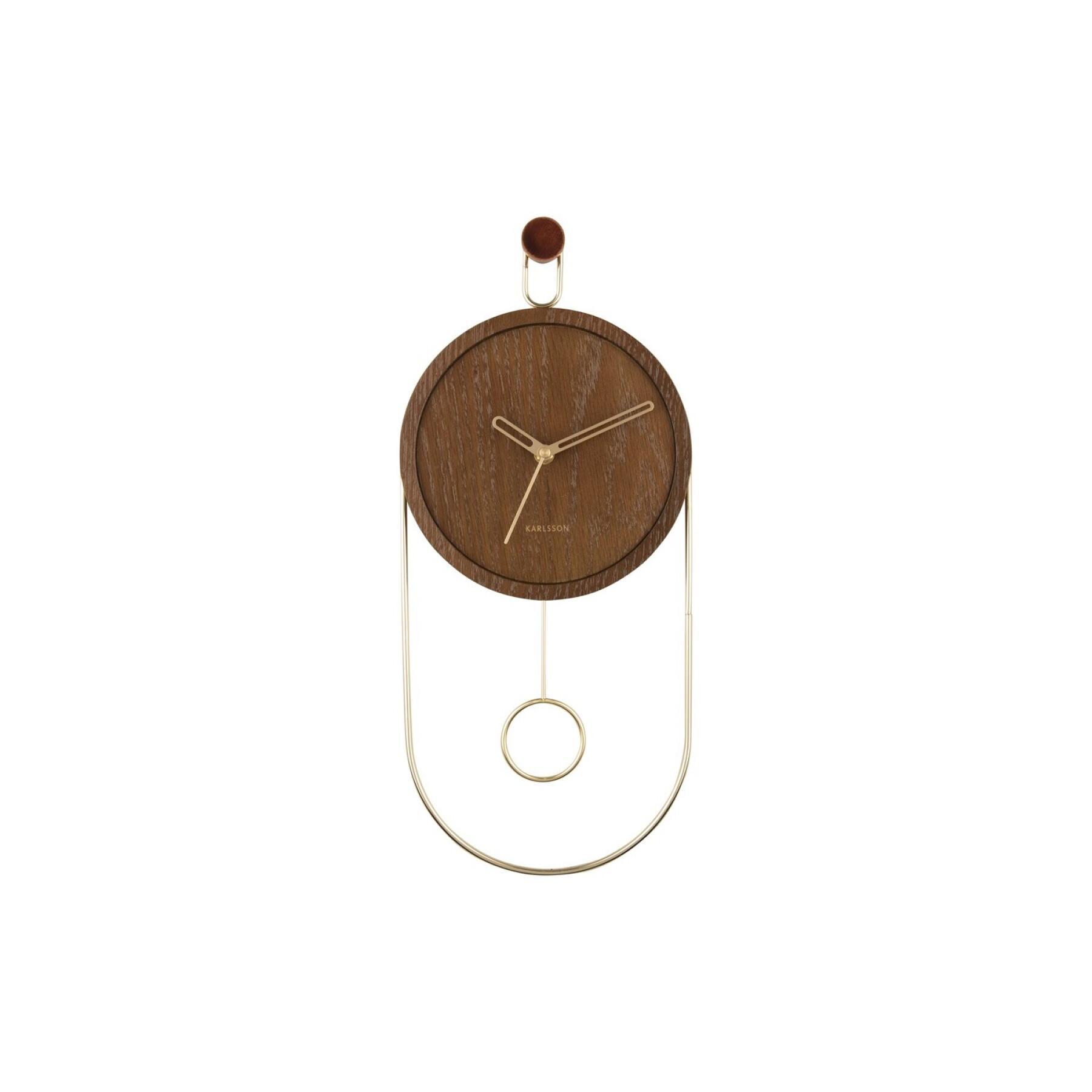 Horloge murale placage de bois Karlsson Swing Pendulum
