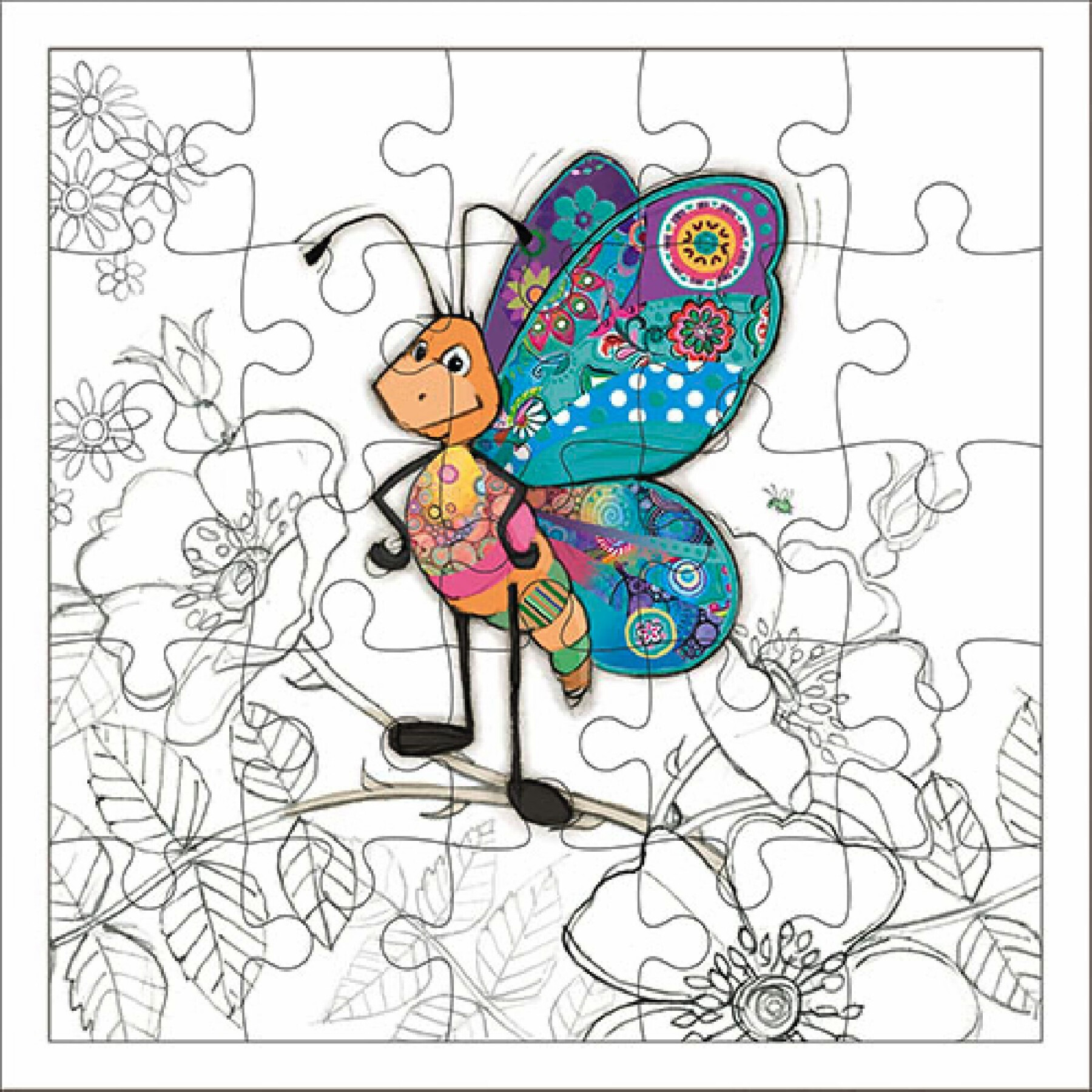 Carte puzzle Papillon Kiub Kook