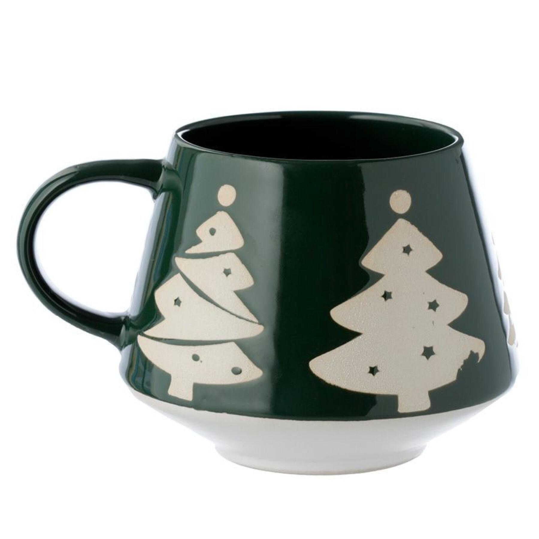 Mug grès cérame à relief Sapin de Noël sur Fond Verni Puckator - Mugs et  Tasses - Petit-déjeuner - Art de la table