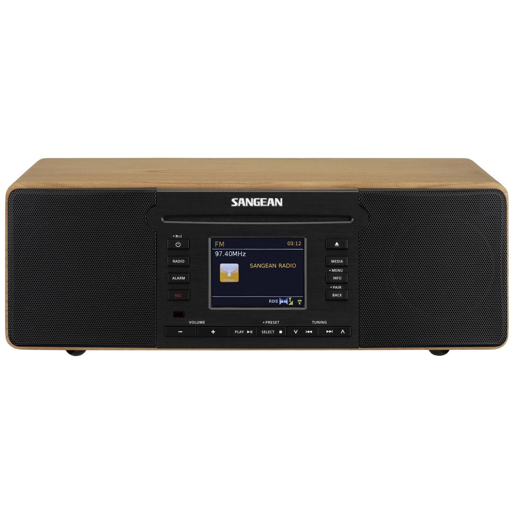 Radio internet DAB+, FM CD, USB, SD, AUX, Bluetooth, internet radio Recording mod Sangean DDR-66