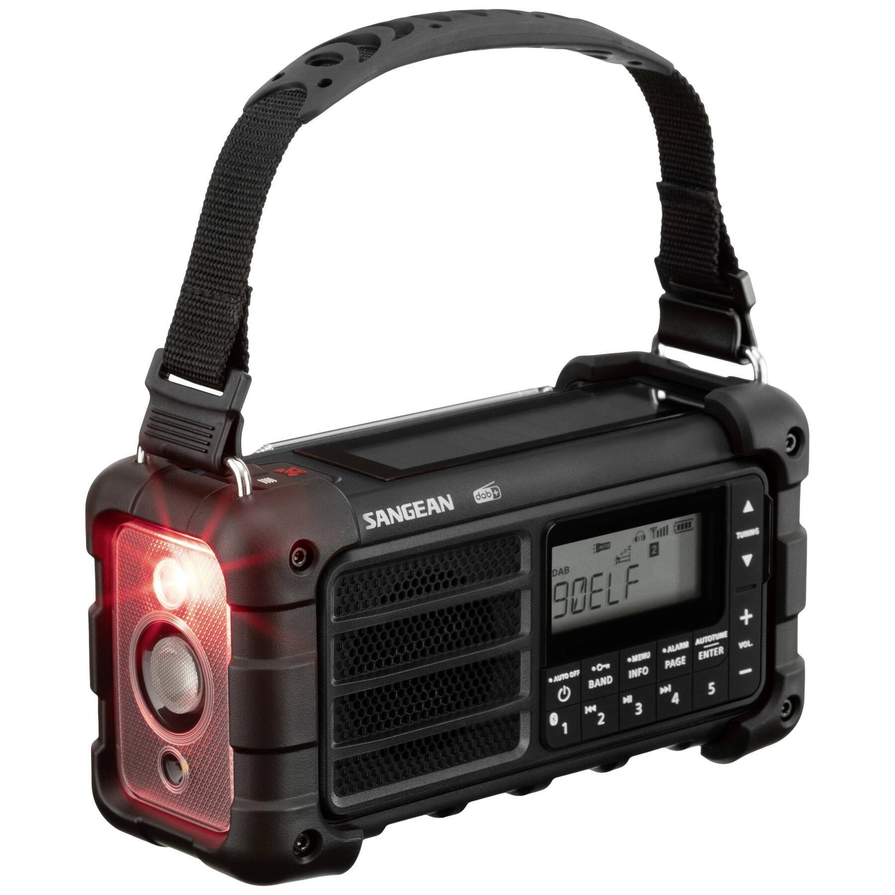 Radio d'extérieur DAB+, DAB, FM Emergency radio, Bluetooth panneau solaire, résistant aux éclaboussures et à la poussière Sangean MMR-99