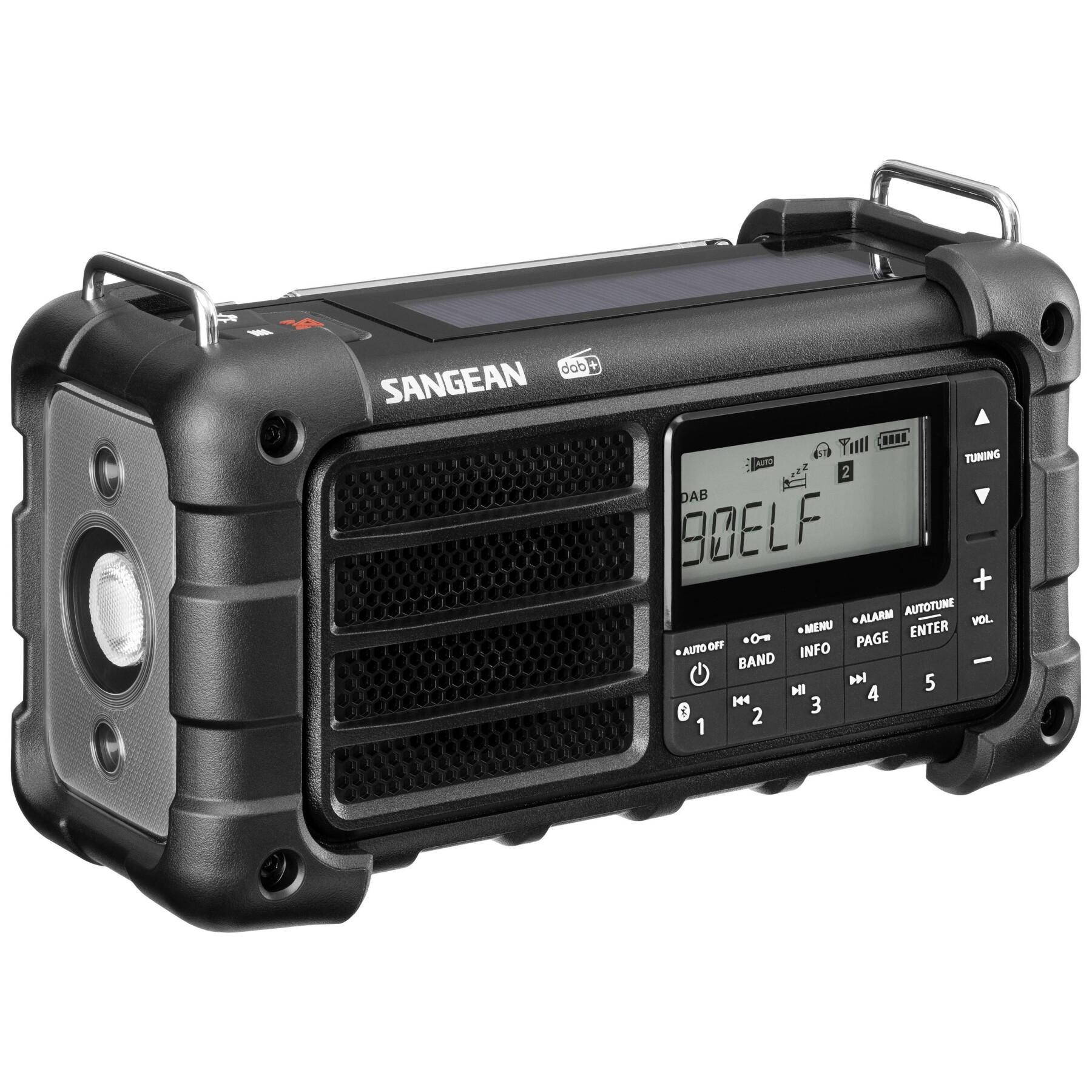 Radio d'extérieur DAB+, DAB, FM Emergency radio, Bluetooth panneau solaire, résistant aux éclaboussures et à la poussière Sangean MMR-99