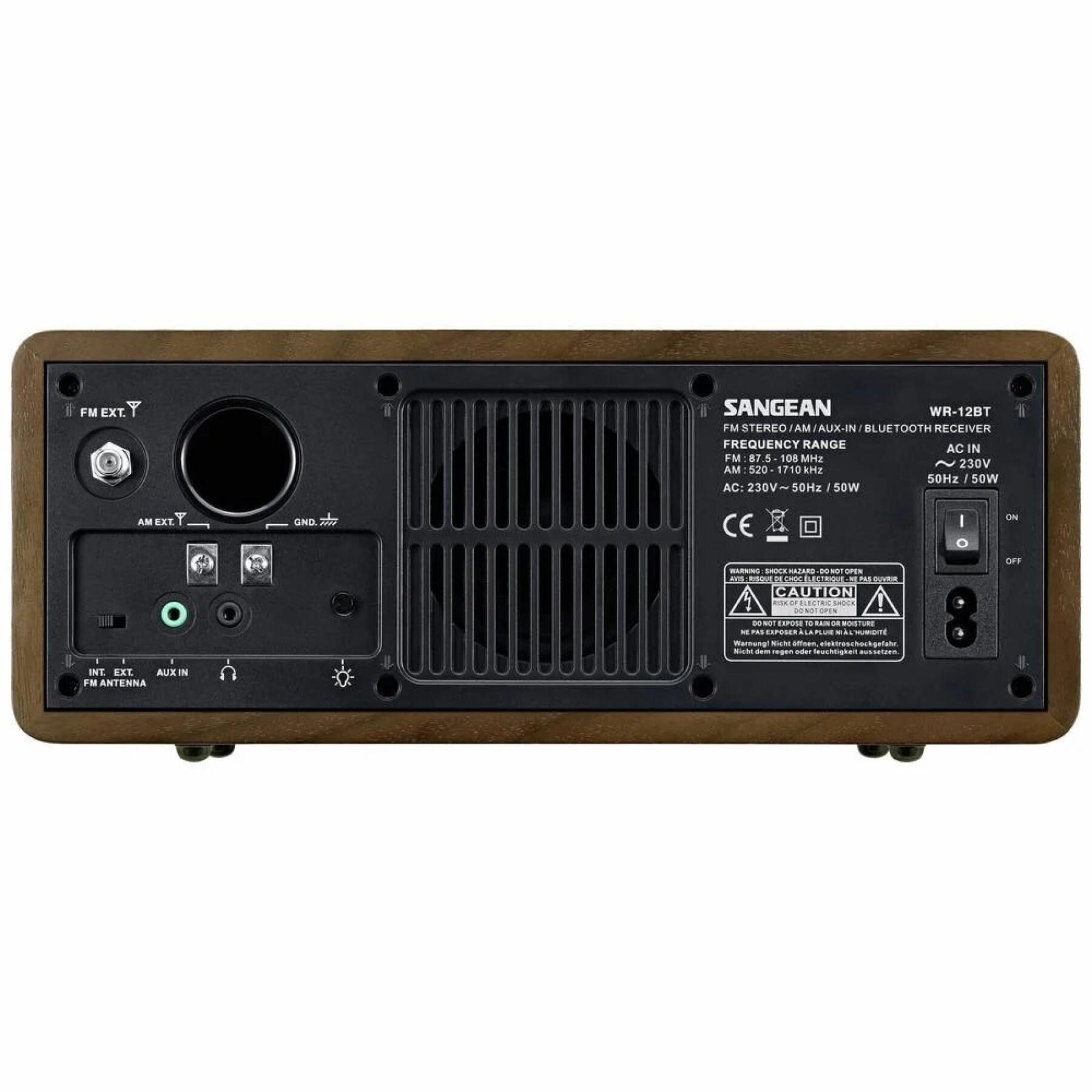 Radio de bureau FM, AM AUX, Bluetooth Sangean WR-12 BT
