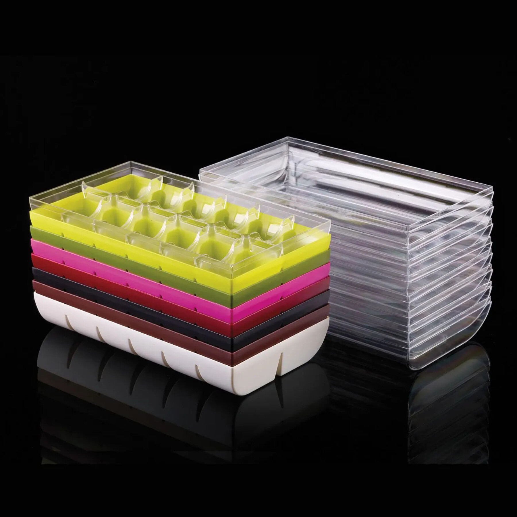 Lunch box plastique pour 12 macarons Silikomart Macadò 185x100x53 mm
