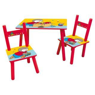 Table d'activités + 2 chaise  enfant Fun House T'choupi