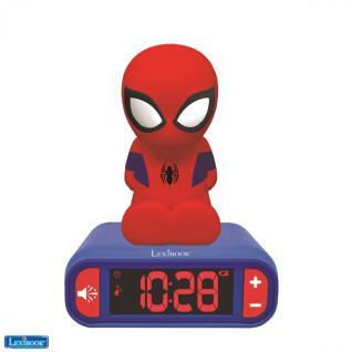Réveil avec veilleuse en 3d design spiderman et effets sonores Lexibook