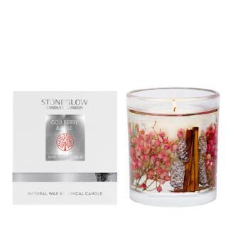 Bougies en gel de cire naturelle Stoneglow Candles Nature's Gift - Goji Berry & Rose