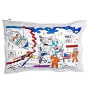 Taie oreiller colorier et apprendre enfant - Explorateur de l'espace Eat Sleep Doodle [Taille 75x50 cm]