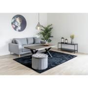Table TV avec 2 étagères et pieds noirs House Nordic Vita