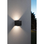 Applique house extérieur LED carré Paulmann Cybo 100x100mm 2x150lm 230V RGBW+