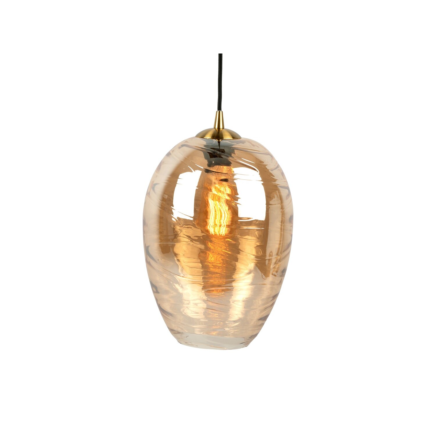 lampe à suspension en verre leitmotiv glamour cone