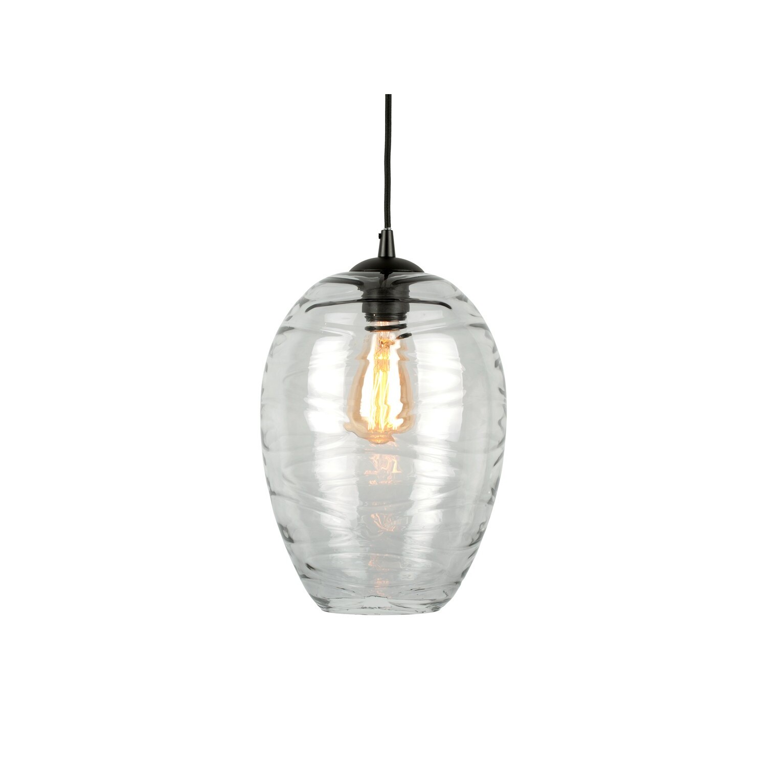 lampe à suspension en verre leitmotiv glamour cone