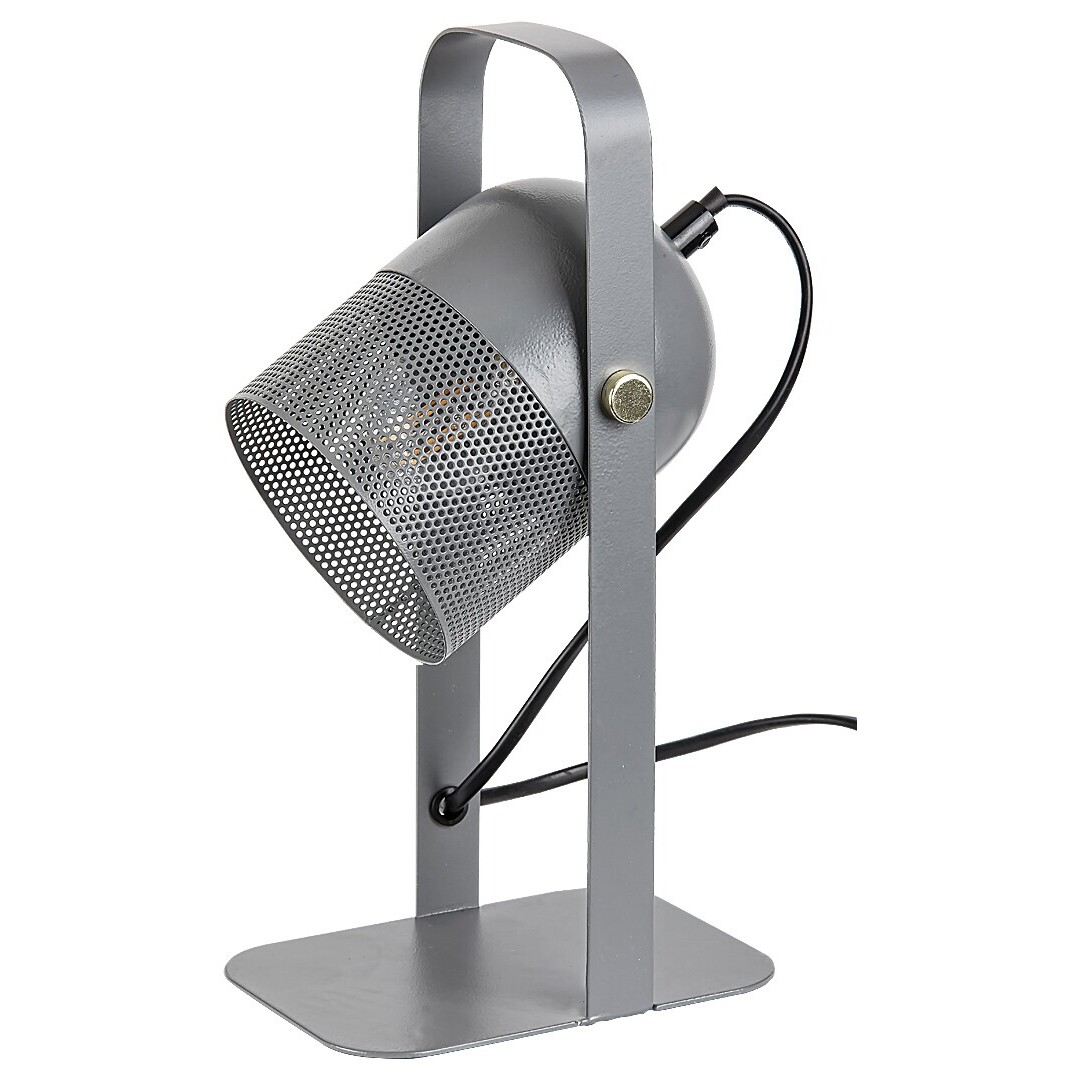 lampe de table d'intérieur en métal interrupteur sur câble rabalux ronnie e14 1x max 25w ip20, h28,5cm