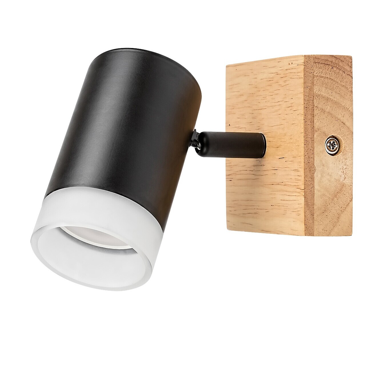 applique intérieur lampe en bois avec abat-jour en métal sans ampoule rabalux toras gu10 1xmax 5w