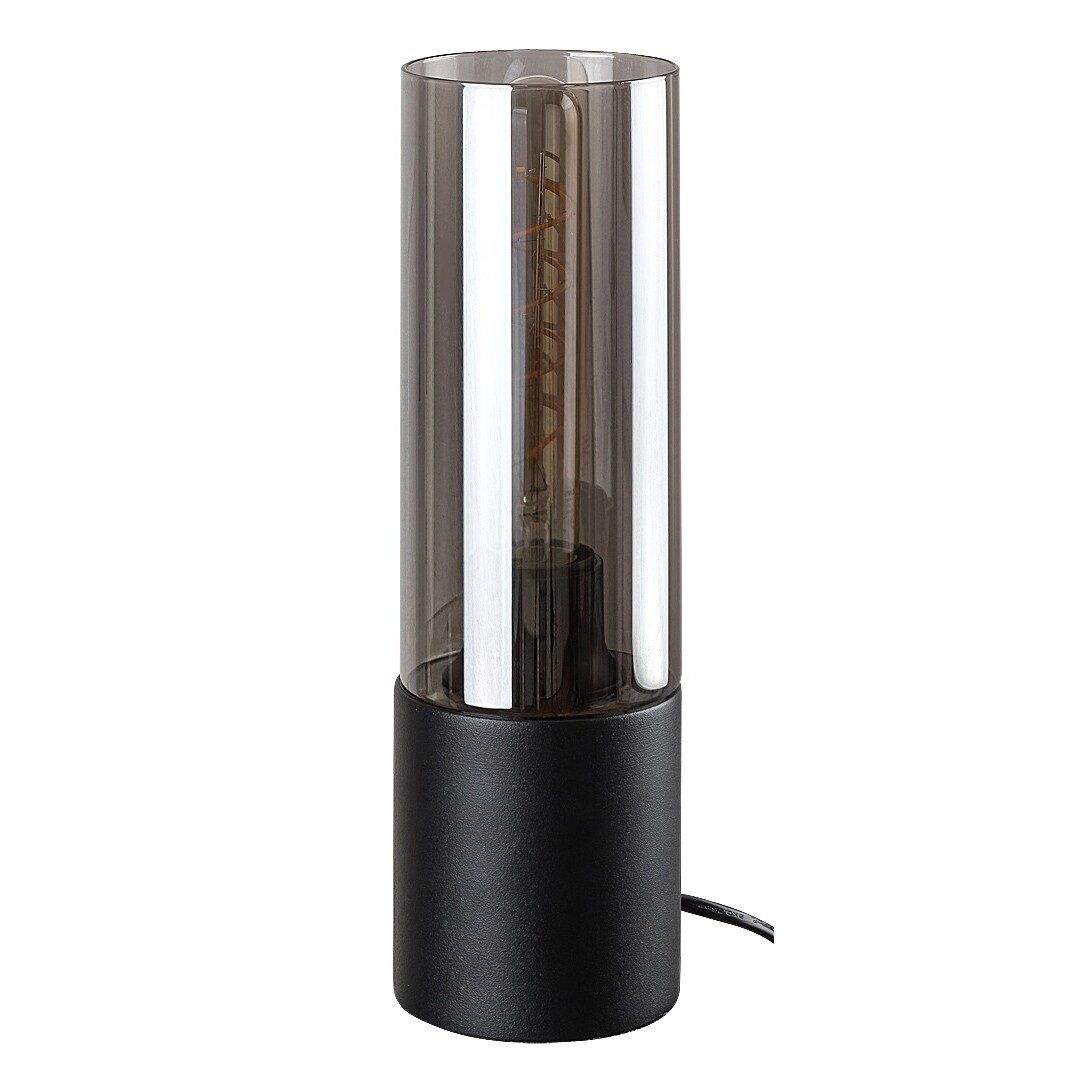 lampe de table intérieur en métal avec abat-jour en verre sans ampoule rabalux ronno e27