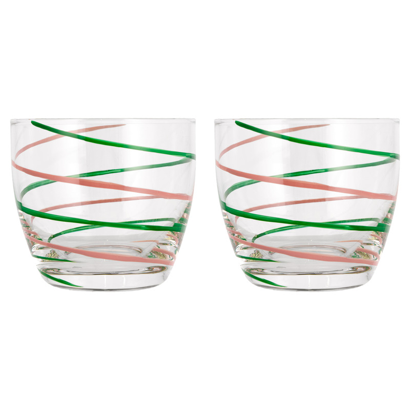 verre d'eau en verre villa collection styles (x2)