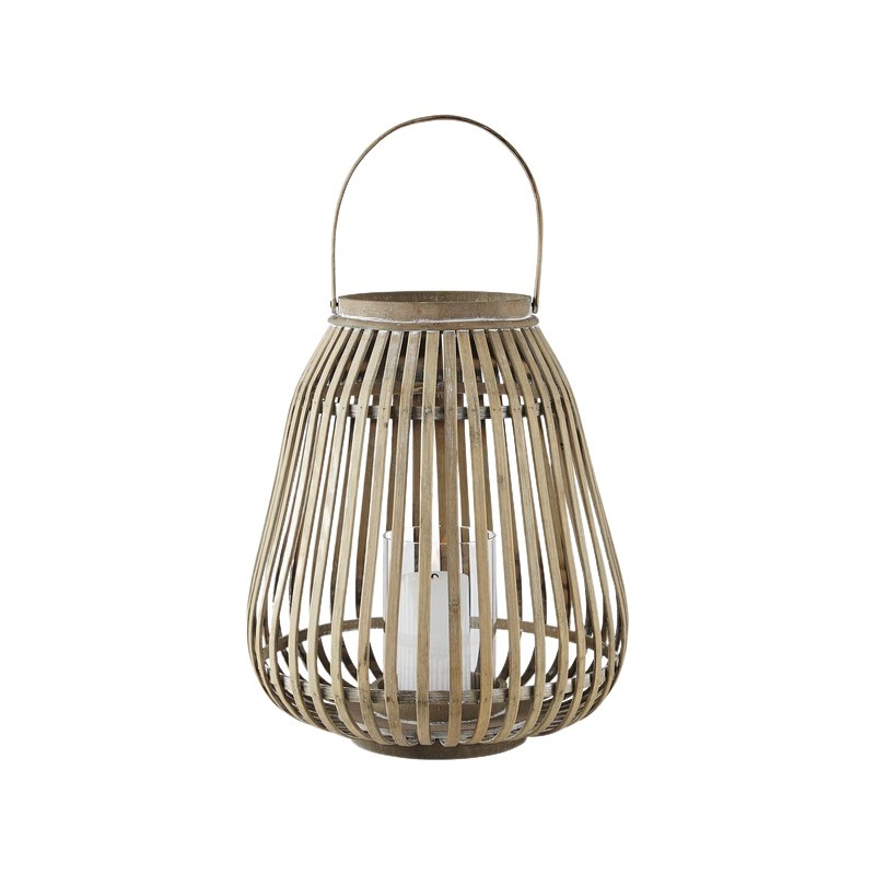 lanterne bambou/verre villa collection amas